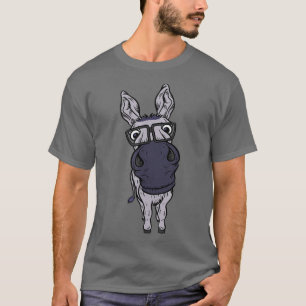 T-shirt Amusant Smart House Donkey Farm Horse Mule Pack An