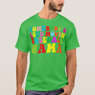 T-shirt Amusant Somebodys Loud Mouth Baseball Mama Maman M