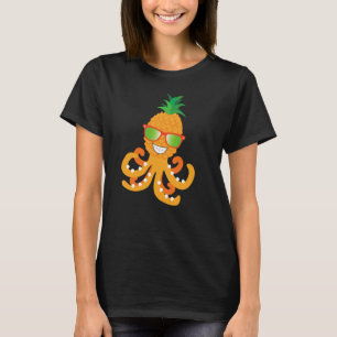 T-SHIRT AMUSANT SOURIRE DE L'OCTOPUS D'ANANANE TROPICALE E