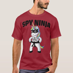 T-shirt Amusant Spy Gaming Ninjas Jeu Unicorn Ninja Boy