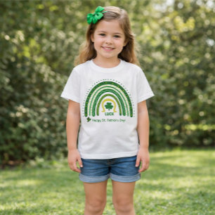 T-shirt Amusant St Patrick Boho Arc-en-ciel Chance Trèfle