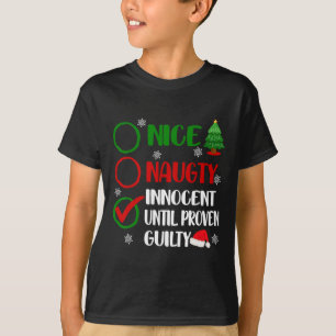 T-shirt Amusant Sympa Mauvais Innocent Noël Xmas Adultes M
