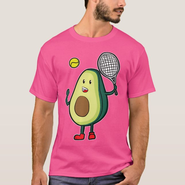 T-shirt Amusant Tennis Avocado Pour Le Joueur De Tennis Av (Devant)