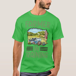 T-shirt Amusant Tracteur Vintage Idea Farmer En Formation