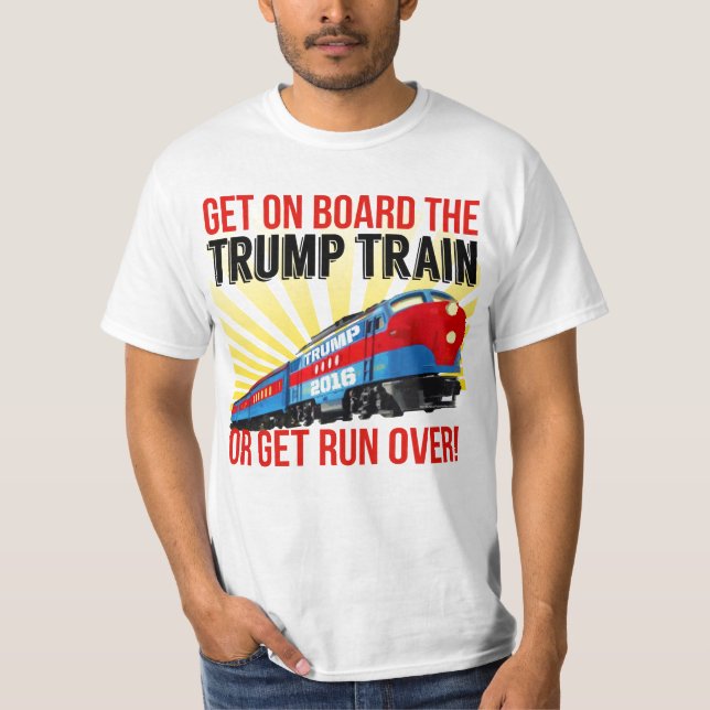 T-shirt Amusant train Donald Trump ou se faire rouler en T (Devant)