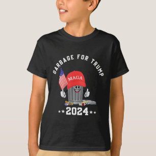 T-shirt Amusant Trump Mega Garbage Can Cartoon Caractère A