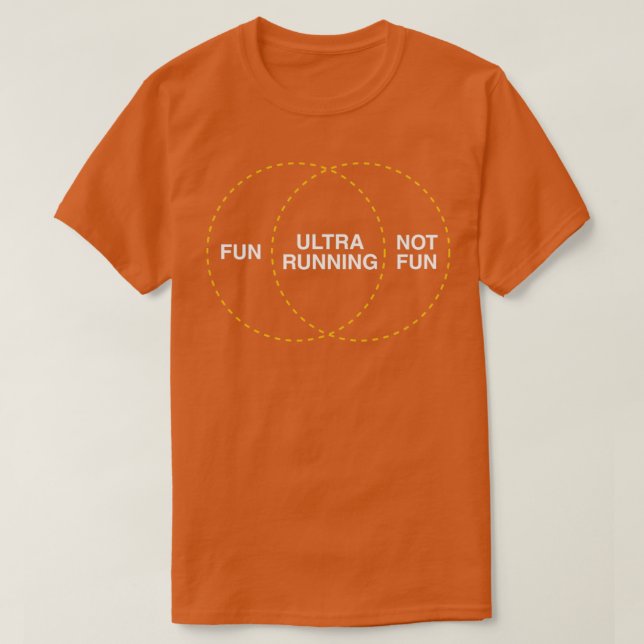 T-shirt Amusant ultra course pas amusant diagramme de venn (Design devant)