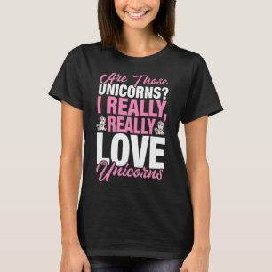 T-shirt Amusant Unicorn Lover I Really Love Unicorns