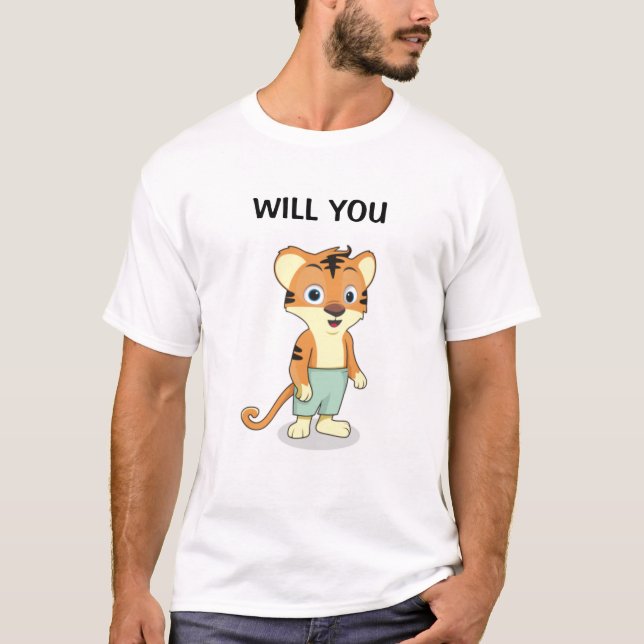 T-shirt Amusant Veux-Tu Me Marier Proposition De Mariage T (Devant)