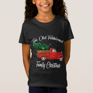 T-Shirt Amusant Vieux Mode Famille Arbre de Noël Oldtimer 