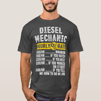 T-shirt Amusant Vintage Diesel Mécanique Vêtements S'amuse