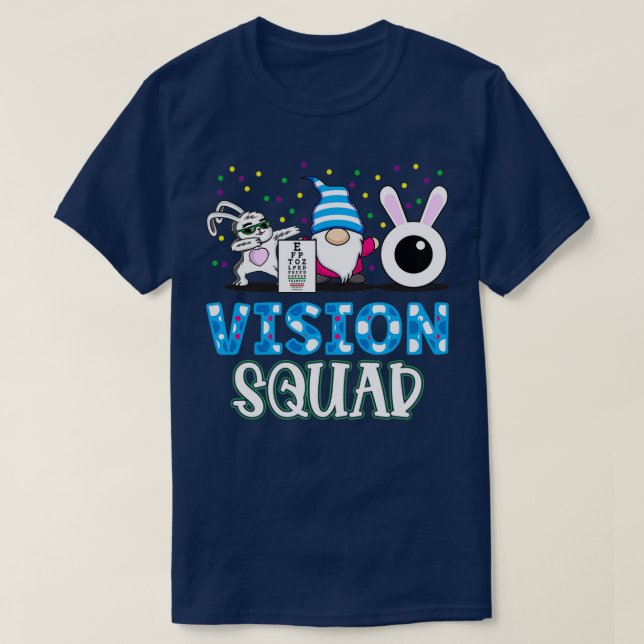T-shirt Amusant Vision Squad Optométrie Optométriste Bunny (Design devant)