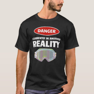 T-shirt Amusant VR Gamer Danger de réalité virtuelle dans 