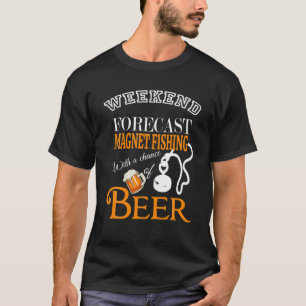 T-shirt Amusant Weekend Prévision Aimant Pêche Beer Lover 