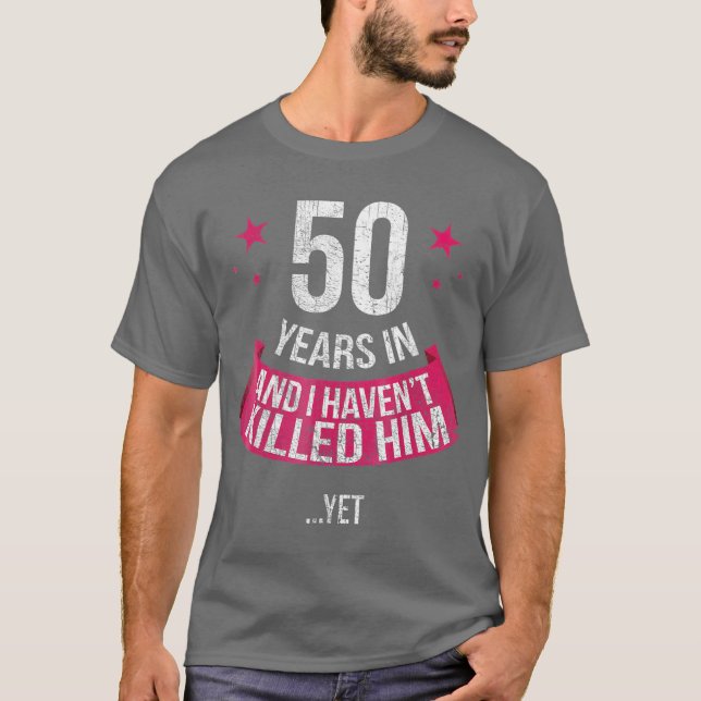 T-shirt Amusante 50ème femme du Mariage 50 ans (Devant)