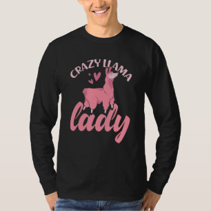T-shirt Amusante Alpaca Crazy Llama Lady Amoureux des anim