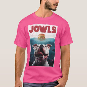 T-shirt Amusante American Bulldog Jowls Burger Bully, mama