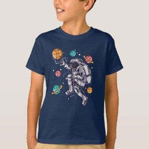 T-shirt Amusante astronaute de basketball espace Galaxie