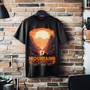 T-shirt Amusante Astronomie Montagne Mars