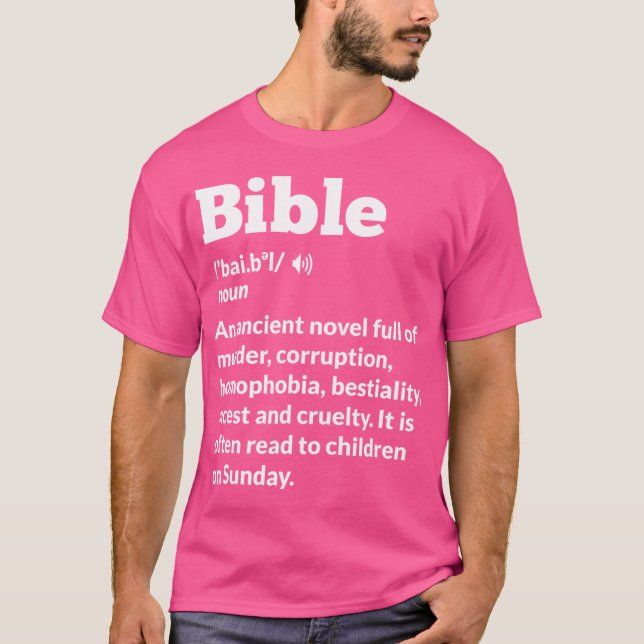 T-shirt Amusante athée anti-religion Bible athéisme (Devant)
