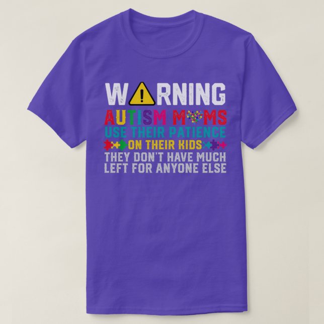 T-shirt Amusante Autisme Maman Fête de la Sensibilisation  (Design devant)