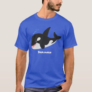 T-shirt Amusante baleine orque mignonne dessin animé