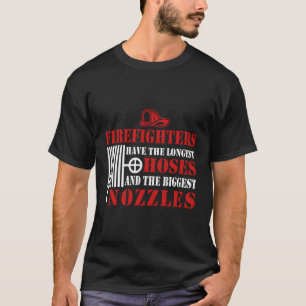 T-shirt Amusante Blague Pompier Plus Gros Tuyaux Emt Firem