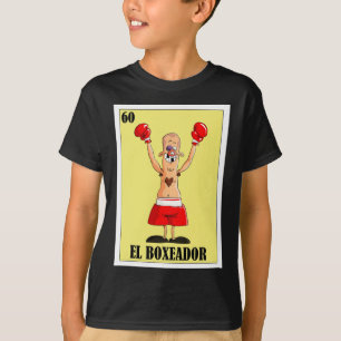 T-shirt Amusante Conception de Boxe Mexicaine - El Boxeado