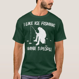 T-shirt Amusante Conception De Pêche Sur Glace Pour Hommes