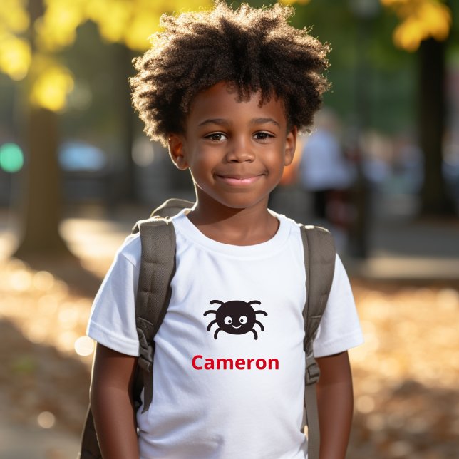 T-shirt Amusante et mignonne araignée personnalisée avec n (Créateur téléchargé)