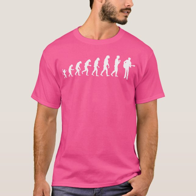 T-shirt Amusante évolution de la guitare acoustique (Devant)