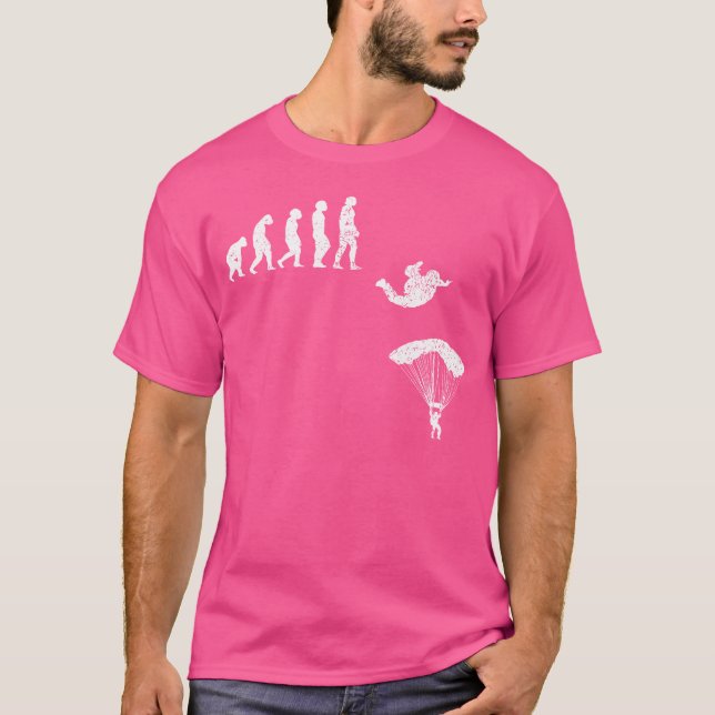 T-shirt Amusante Évolution De La Skydiving (Devant)