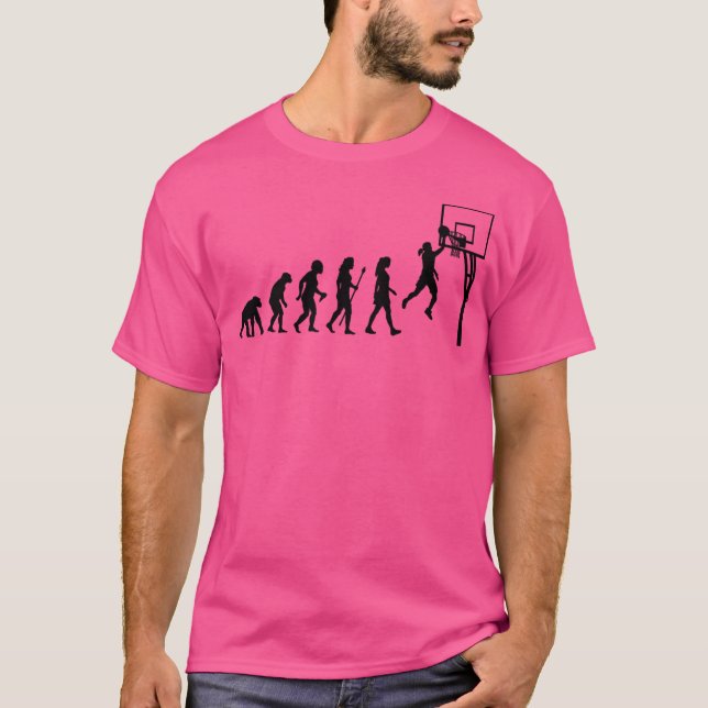 T-shirt Amusante Évolution Du Basket-Ball Féminin (Devant)