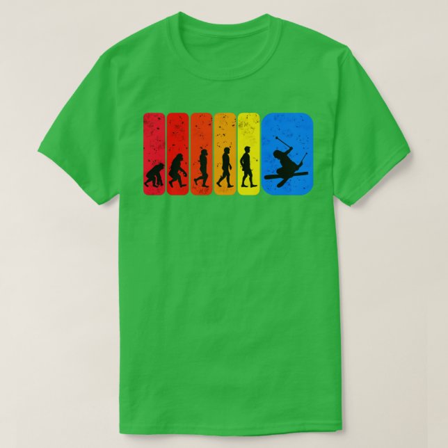 T-shirt Amusante évolution freestyle ski (Design devant)