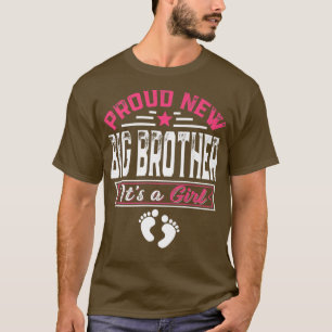 T-shirt Amusante Famille Fière Nouveau Grand Frère C'est u