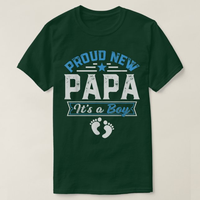 T-shirt Amusante Famille Fière Nouveau Papa C'est un garço (Design devant)