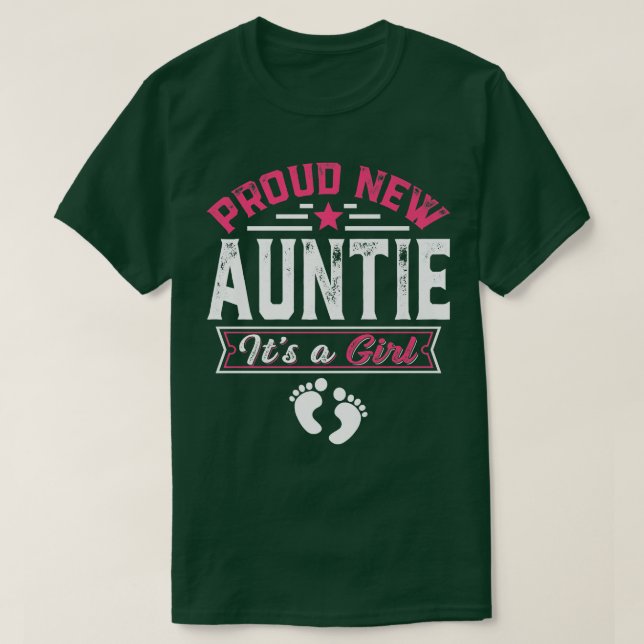 T-shirt Amusante Famille Fière Nouvelle tante C'est une fi (Design devant)