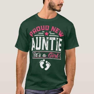 T-shirt Amusante Famille Fière Nouvelle tante C'est une fi