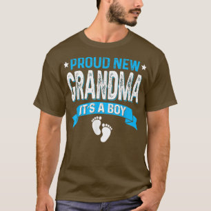T-shirt Amusante Famille Genre Révèle Fier Nouveau Grand-m