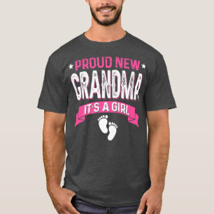 T-shirt Amusante Famille Genre Révèle Fier Nouveau Grand-m