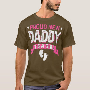 T-shirt Amusante Famille Genre Révèle Fier Nouveau Papa C'