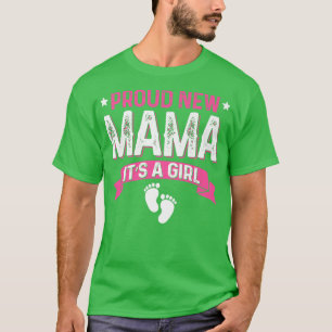 T-shirt Amusante Famille Genre Révéler Fier Nouvelle Maman
