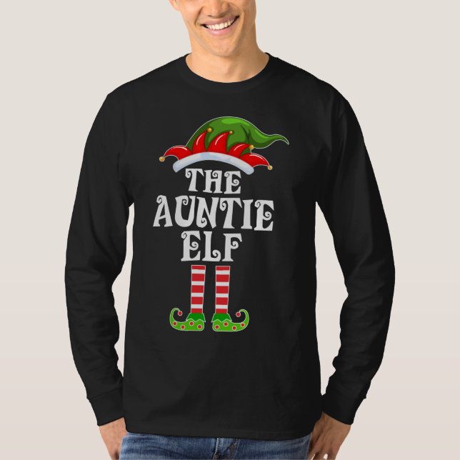 T-shirt Amusante Famille La Tante Elfe Noël Cos (Devant)