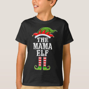 T-shirt Amusante Famille Matching La Mama Elf Christmas Co