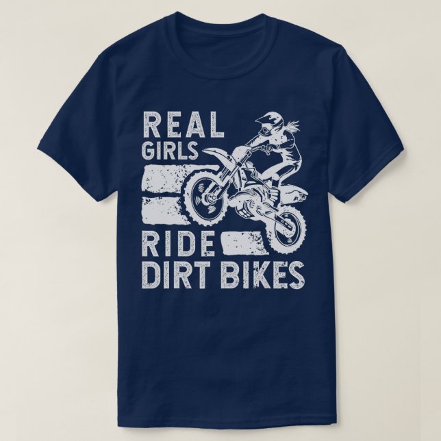 T-shirt Amusante Fille Dirt Vélo Art Pour Femmes Sport Vél (Design devant)