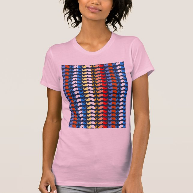 T-shirt Amusante Fille Moustaches 2 (Devant)