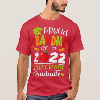 T-shirt Amusante grand-mère fière d'une classe de 2022 2e