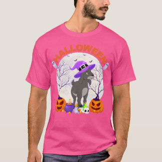 T-shirt Amusante Halloween Citrouille Witchine Chèvre Hall