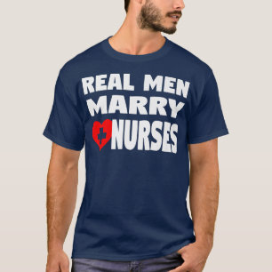 T-shirt Amusante Infirmière Mari Vrais Hommes Épouses Épou
