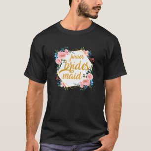 T-shirt Amusante Jeune Servante Florale Bachelor Party Wed